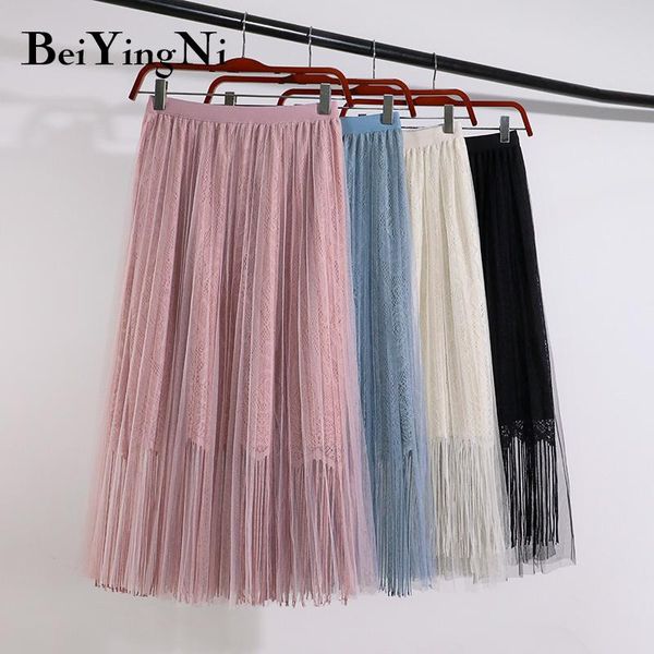 skirts beiyingni tulle skirt sweet kawaii tassel spring summer slim elastic waist pleated midi lace casual korean faldas mujer, Black
skirts beiyingni tulle skirt sweet kawaii tassel spring summer slim elastic waist pleated midi lace casual korean faldas mujer, Black