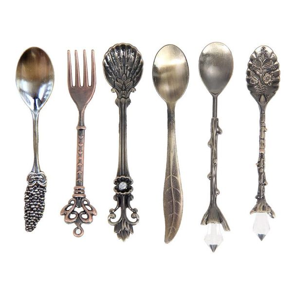 spoons 6pcs/set vintage fork royal style metal carved mini coffee kitchen accessories fruit prikkers dessert
spoons 6pcs/set vintage fork royal style metal carved mini coffee kitchen accessories fruit prikkers dessert