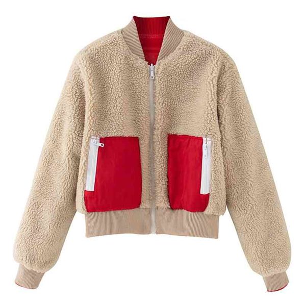 women slim fleece two side wear jackets coats autumn winter warm long sleeve thicken female street fashion outerwear 210513, Black;brown
women slim fleece two side wear jackets coats autumn winter warm long sleeve thicken female street fashion outerwear 210513, Black;brown