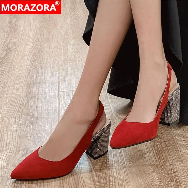 dress shoes morazora big size 34-46 women high heels slingback hoof pointed toe summer woman quality ladies wedding, Black
dress shoes morazora big size 34-46 women high heels slingback hoof pointed toe summer woman quality ladies wedding, Black