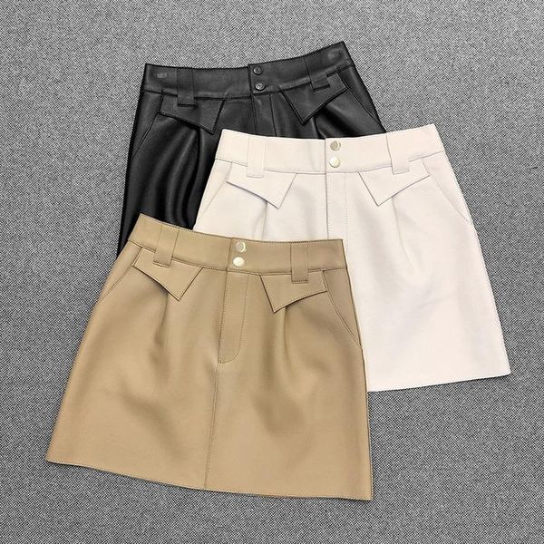 skirts real sheep skin genuine leather skirt spring autumn high waiste women mini aline vintage office party korean clothes, Black
skirts real sheep skin genuine leather skirt spring autumn high waiste women mini aline vintage office party korean clothes, Black