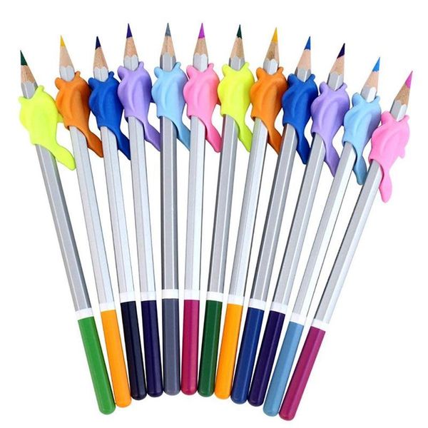 10pcs/set pencil grips dolphin children holder pen writing aid grip posture correction tool (10pcs ran colour) refills, Black;red
10pcs/set pencil grips dolphin children holder pen writing aid grip posture correction tool (10pcs ran colour) refills, Black;red