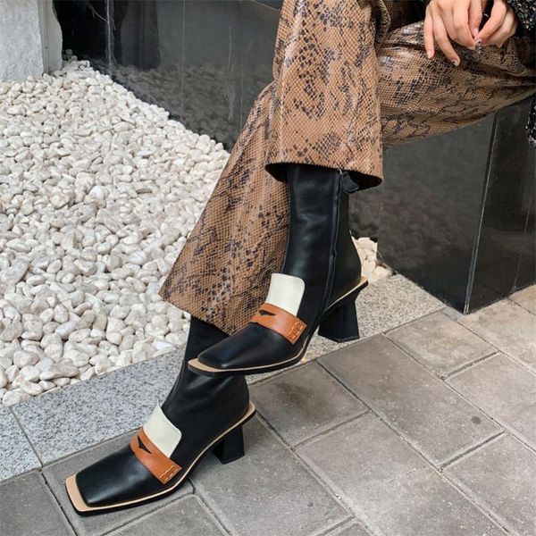 boots foreada woman real leather high heel ankle block short zip square toe female shoes autumn winter size 40 ta4p, Black
boots foreada woman real leather high heel ankle block short zip square toe female shoes autumn winter size 40 ta4p, Black