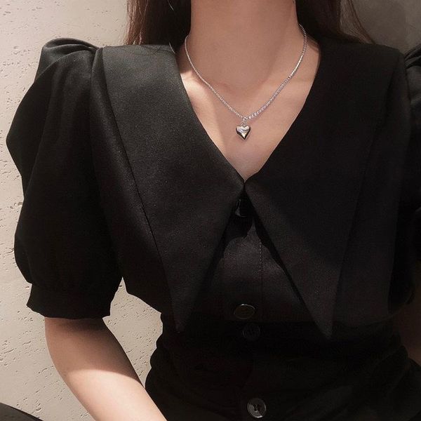 pendant necklaces chic silver color metallic heart necklace for women bling rhinestone beads chains love chokers gifts
pendant necklaces chic silver color metallic heart necklace for women bling rhinestone beads chains love chokers gifts