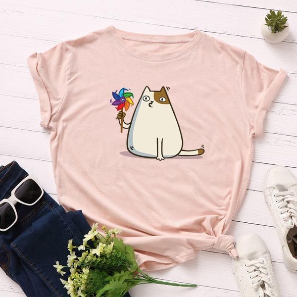 women's t-shirt summer s-5xl plus size t shirt cute cat print 100%cotton women tshirt o neck short sleeve basic tee oversized black, White
women's t-shirt summer s-5xl plus size t shirt cute cat print 100%cotton women tshirt o neck short sleeve basic tee oversized black, White