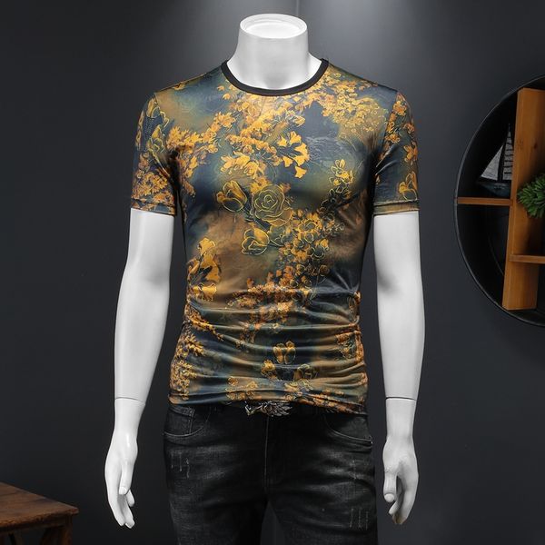 2023 summer new men's personality retro printing t-shirt ice silk round neck short-sleeved fashion trend gentleman business casual bot, White;black
2023 summer new men's personality retro printing t-shirt ice silk round neck short-sleeved fashion trend gentleman business casual bot, White;black