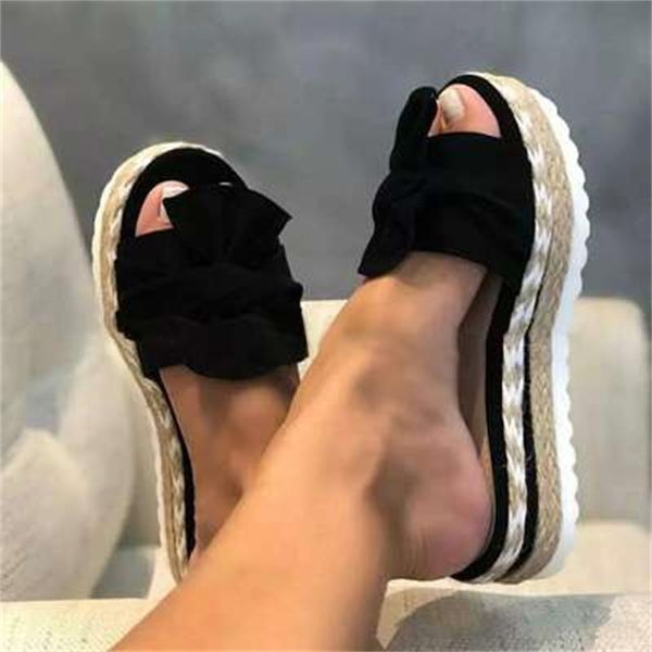 sandals dropship foreign trade style european and american plus size bow knot women's slippers thick bottom, Black
sandals dropship foreign trade style european and american plus size bow knot women's slippers thick bottom, Black