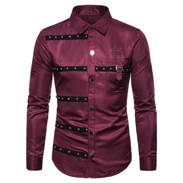shirt men long sleeve fashion slim fit matching color rivet design daily life stage dress nightclub singer host party prom men's casual, White;black
shirt men long sleeve fashion slim fit matching color rivet design daily life stage dress nightclub singer host party prom men's casual, White;black