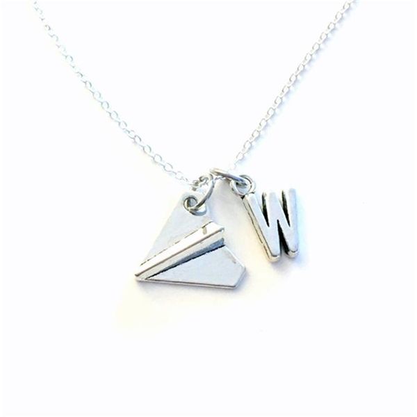 paper airplane necklace, air plane jewelry, origami geometric bff gift for sisters initial charm teen boy pendant necklaces, Silver
paper airplane necklace, air plane jewelry, origami geometric bff gift for sisters initial charm teen boy pendant necklaces, Silver