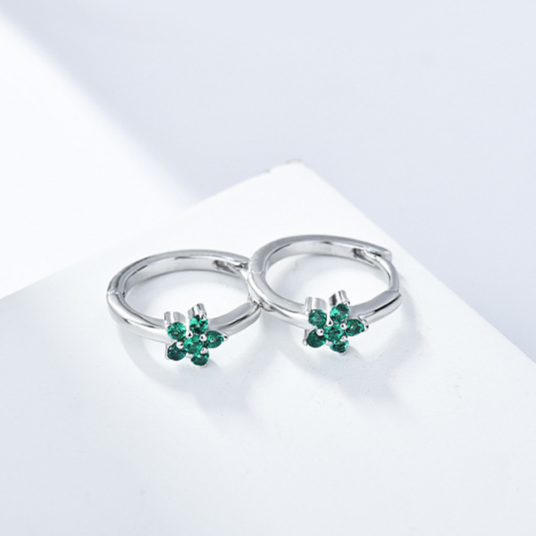 hoop & huggie 925 sterling silver green zircon flower ear ring 18k gold elegant luxury stud earrings for women, Golden;silver
hoop & huggie 925 sterling silver green zircon flower ear ring 18k gold elegant luxury stud earrings for women, Golden;silver