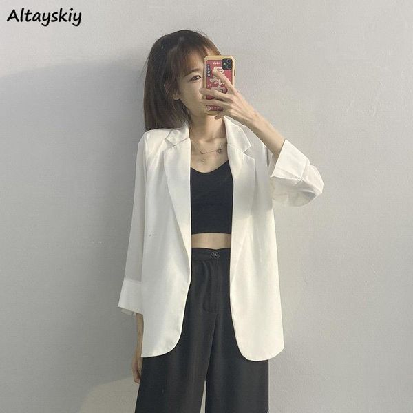 women's suits & blazers women lightweight femme simple korean office ladies chic summer oversize cozy notched outerwear baggy streetwea, White;black
women's suits & blazers women lightweight femme simple korean office ladies chic summer oversize cozy notched outerwear baggy streetwea, White;black
