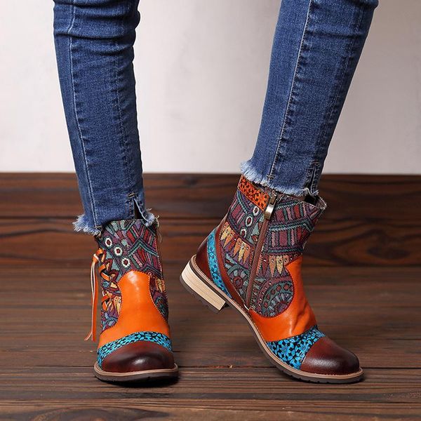 boots 2021 embossed pu leather splicing fancy pattern lace up zipper flat short ladies shoes women winter, Black
boots 2021 embossed pu leather splicing fancy pattern lace up zipper flat short ladies shoes women winter, Black