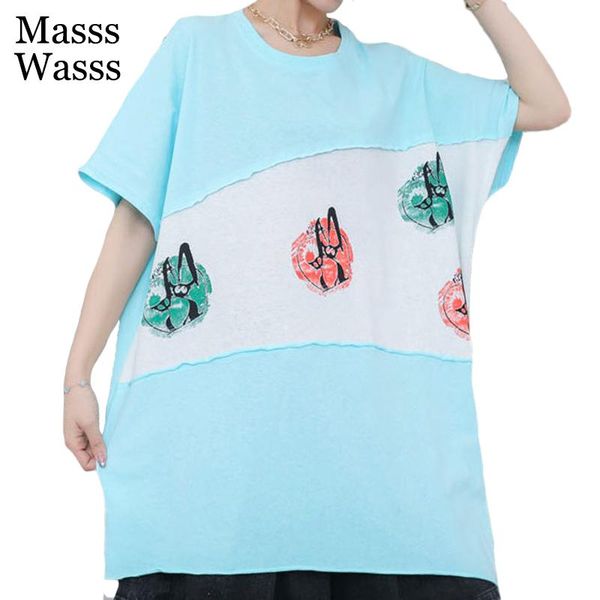 masss wasss korean fashion 2021 summer ladies cotton blue t-shirts girl casual loose printing tee female clothing plus size women's t-, White
masss wasss korean fashion 2021 summer ladies cotton blue t-shirts girl casual loose printing tee female clothing plus size women's t-, White