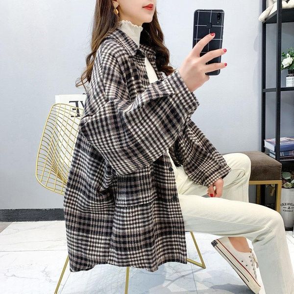 women's blouses & shirts harajuku korean plaid women autumn winter long sleeve loose cotton 2021 button up pockets shirt blusas, White
women's blouses & shirts harajuku korean plaid women autumn winter long sleeve loose cotton 2021 button up pockets shirt blusas, White