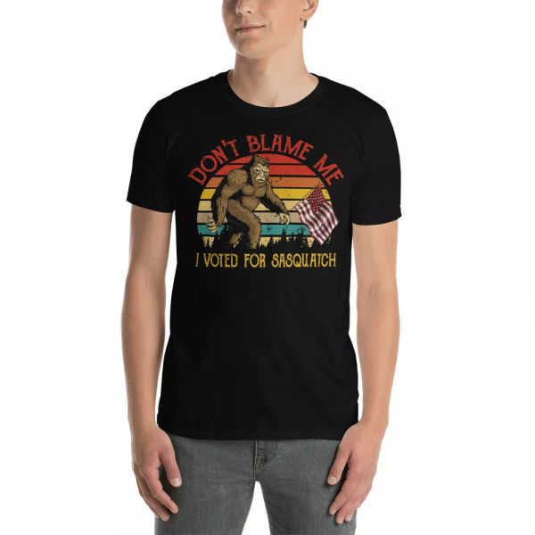 vintage retro don't blame me i voted for sasquatch bigfoot american flag shirt, White;black
vintage retro don't blame me i voted for sasquatch bigfoot american flag shirt, White;black