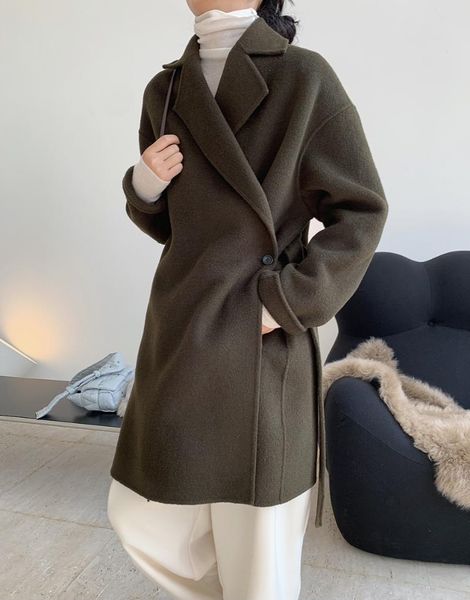 women's wool & blends alpaca cashmere coat winter 2021 vintage double-sided 100% for women autumn jacket long woolen female, Black
women's wool & blends alpaca cashmere coat winter 2021 vintage double-sided 100% for women autumn jacket long woolen female, Black