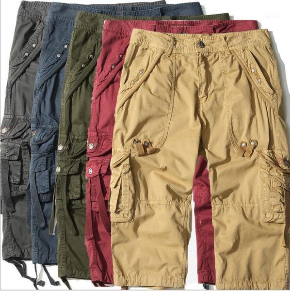 men's summer long length cargo shorts men knee pocket casual cotton elastic waist bermudas male style breeche army1 5vcj, White;black
men's summer long length cargo shorts men knee pocket casual cotton elastic waist bermudas male style breeche army1 5vcj, White;black