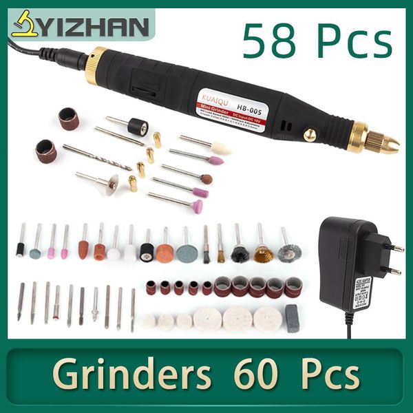 professiona electric drills yizhan power tools mini drill grinder grinding 58 pcs accessories set engraving pen 0.3-3.2mm for home diy 110v
professiona electric drills yizhan power tools mini drill grinder grinding 58 pcs accessories set engraving pen 0.3-3.2mm for home diy 110v
