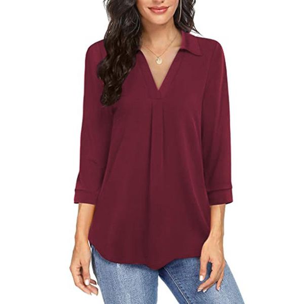 women's blouses & shirts chiffon long sleeve blouse solid black loose v-neck female 2021 autumn casual elegant fashion ladies top, White
women's blouses & shirts chiffon long sleeve blouse solid black loose v-neck female 2021 autumn casual elegant fashion ladies top, White