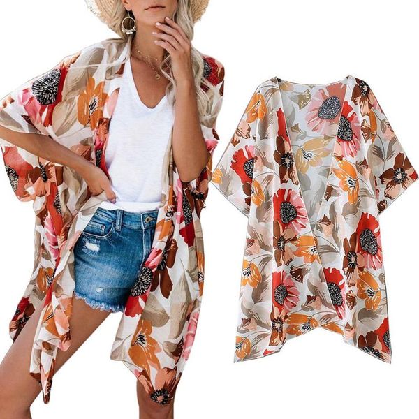 women's swimwear women floral chiffon half sleeve coverup front open anti-uv blouse cardigan ropa verano mujer playa pareo sexy, White;black
women's swimwear women floral chiffon half sleeve coverup front open anti-uv blouse cardigan ropa verano mujer playa pareo sexy, White;black