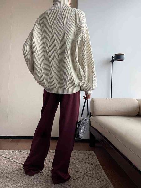 women's sweaters sweater 2021 winter oversize cashmere high neck thick knit solid color plus heat size, White;black
women's sweaters sweater 2021 winter oversize cashmere high neck thick knit solid color plus heat size, White;black