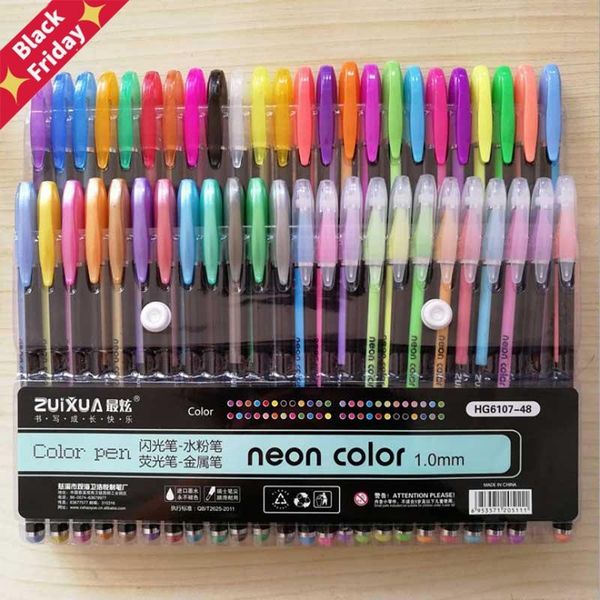 gel pens 12/24/36/48 colors/set highlighter glitter pen for coloring books journals drawing doodling painting colored art markers
gel pens 12/24/36/48 colors/set highlighter glitter pen for coloring books journals drawing doodling painting colored art markers