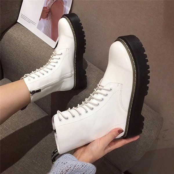 boots white ankle women high heels platform lace up high-motorcycle zapatos casuales mujer, Black
boots white ankle women high heels platform lace up high-motorcycle zapatos casuales mujer, Black