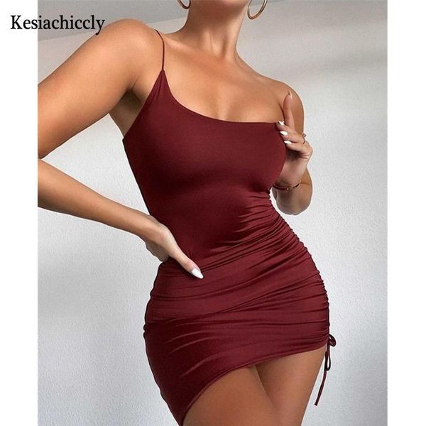 kesiachiccly female double layer women dress drawstring ruched nightclub outfits one shoulder spaghetti strap party casual dresses, Black;gray
kesiachiccly female double layer women dress drawstring ruched nightclub outfits one shoulder spaghetti strap party casual dresses, Black;gray