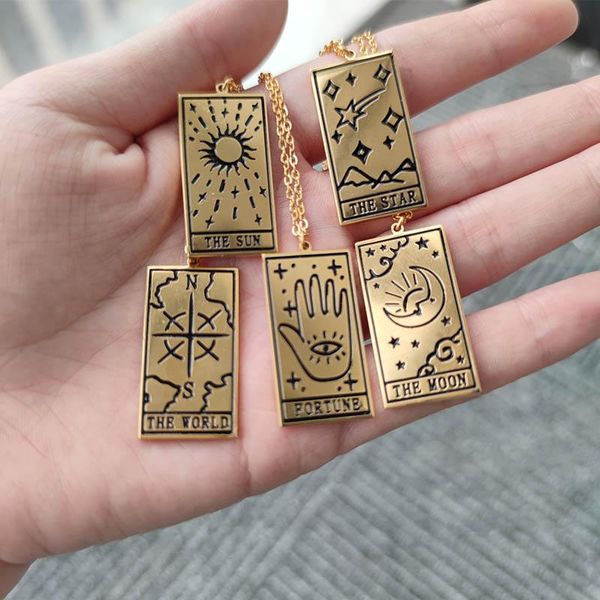 chains tarot pendant necklaces for women men gold stainless steel chain sun moon fortune star world necklace mandala jewelry gift 2021, Silver
chains tarot pendant necklaces for women men gold stainless steel chain sun moon fortune star world necklace mandala jewelry gift 2021, Silver