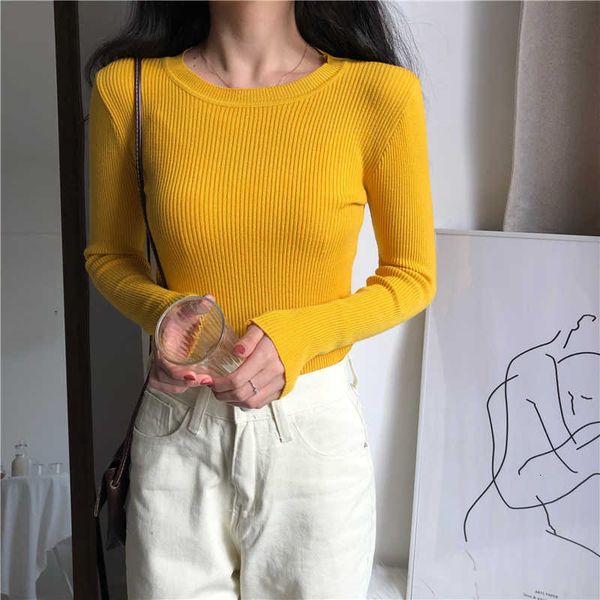 women's sweaters spring autumn woman thin knit jumper o-neck solid long sleeve female sweater slim elastic ladies pullover for women ou, White;black
women's sweaters spring autumn woman thin knit jumper o-neck solid long sleeve female sweater slim elastic ladies pullover for women ou, White;black