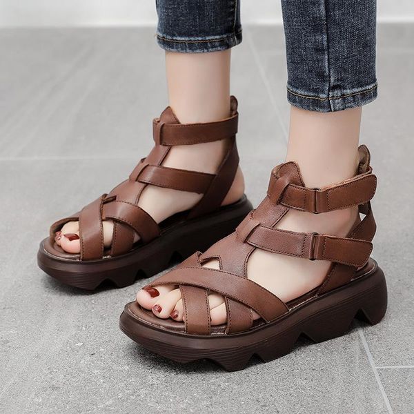fashion wedge women shoes casual belt buckle genuien leather fish mouth sandals luxury sandal buty damskie, Black
fashion wedge women shoes casual belt buckle genuien leather fish mouth sandals luxury sandal buty damskie, Black