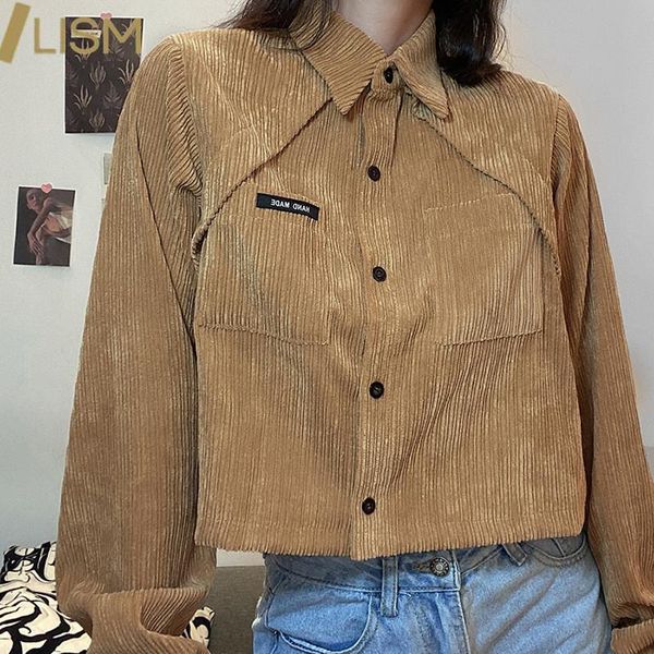 women's jackets lism vintage corduroy coats women stylish pockets oversized jacket lapel collar long sleeve loose outerwear chic, Black;brown
women's jackets lism vintage corduroy coats women stylish pockets oversized jacket lapel collar long sleeve loose outerwear chic, Black;brown