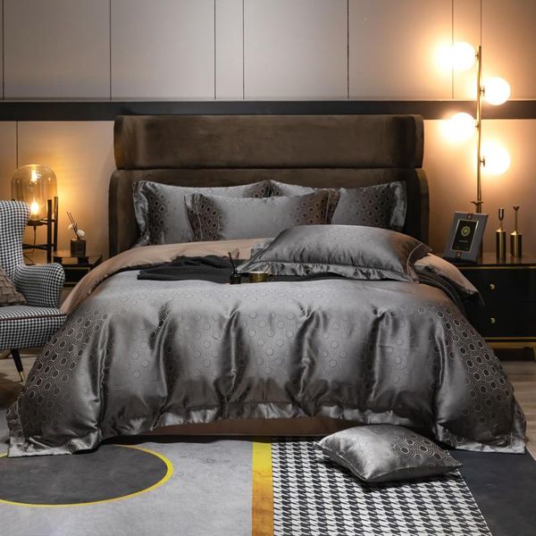 bedding sets luxury gray flare set brocade yarn-dyed jacquard duvet cover long-staple cotton sheet 1.5/1.8/2.0m bed
bedding sets luxury gray flare set brocade yarn-dyed jacquard duvet cover long-staple cotton sheet 1.5/1.8/2.0m bed
