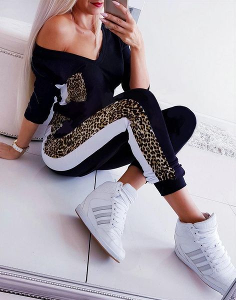 patchwork color matching design pockets womens jumpsuit decor v neck long sleeve leopard print streetwear fashion, Black;white
patchwork color matching design pockets womens jumpsuit decor v neck long sleeve leopard print streetwear fashion, Black;white