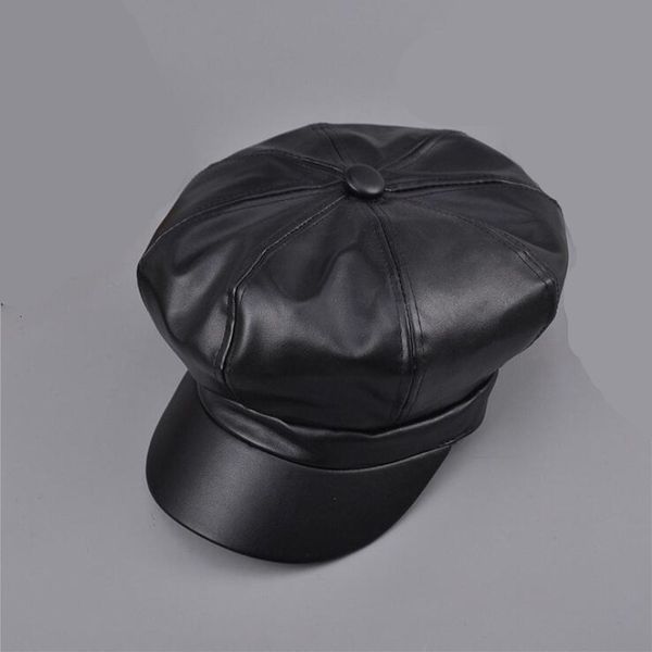 wide brim hats fashion cool pu beret hat for men and women gorras planas vintage leather boinas cap winter outdoor warm casquette, Blue;gray
wide brim hats fashion cool pu beret hat for men and women gorras planas vintage leather boinas cap winter outdoor warm casquette, Blue;gray