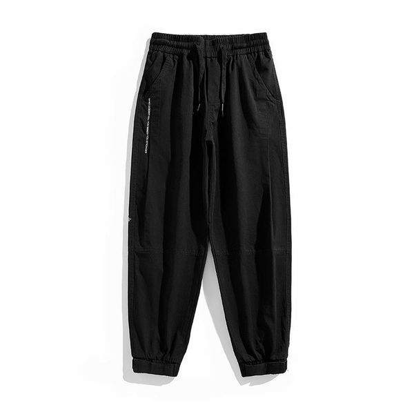 men's pants 2021 spring autumn korean style causal loose full-length pockets trousers 100% cotton printing decoration, Black
men's pants 2021 spring autumn korean style causal loose full-length pockets trousers 100% cotton printing decoration, Black