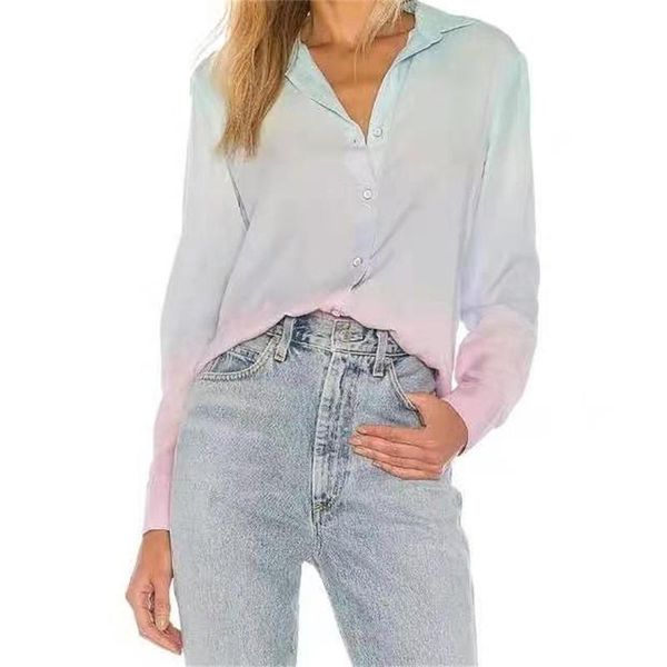 women's blouses & shirts zxqj women 2021 fashion tie-dye print loose blouse vintage long sleeve button-up female blusas chic, White
women's blouses & shirts zxqj women 2021 fashion tie-dye print loose blouse vintage long sleeve button-up female blusas chic, White