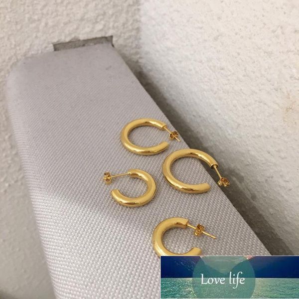 hoop & huggie ins stainless steel c shape chunky thick hollow gold earrings fashion women jewelry factory price expert design quality latest, Golden;silver
hoop & huggie ins stainless steel c shape chunky thick hollow gold earrings fashion women jewelry factory price expert design quality latest, Golden;silver