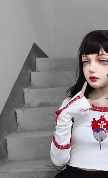 japanese design embroid red heart womens t shirt lace short sleeve slim crop with arm gothic harajuku, White
japanese design embroid red heart womens t shirt lace short sleeve slim crop with arm gothic harajuku, White