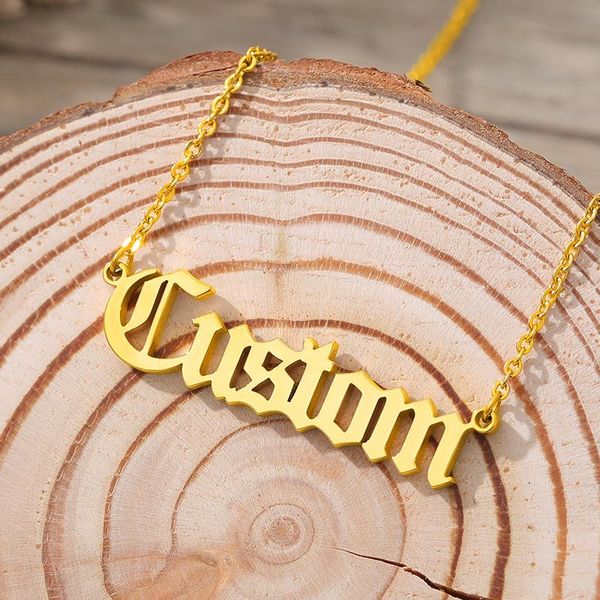personalized old english font letter name custom necklaces for women men stainless steel gold silver long chain pendant necklace chains
personalized old english font letter name custom necklaces for women men stainless steel gold silver long chain pendant necklace chains