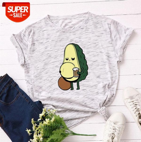 women's loose round neck spoof avocado short-sleeved cotton t-shirt women 283 #cz4z, White
women's loose round neck spoof avocado short-sleeved cotton t-shirt women 283 #cz4z, White