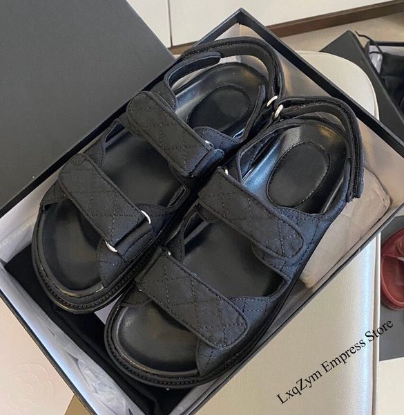 designer velcro women 2021 luxury brand quilted leather summer ladies flat sandals dad shoes zapatos, Black
designer velcro women 2021 luxury brand quilted leather summer ladies flat sandals dad shoes zapatos, Black