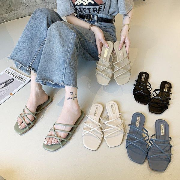 slippers fashion summer indoor pu women's solid basic non-slip casual outdoor slides beach flat with shoes for woman 2021, Black
slippers fashion summer indoor pu women's solid basic non-slip casual outdoor slides beach flat with shoes for woman 2021, Black