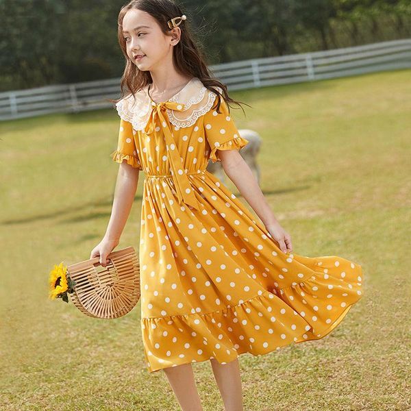 girls princess dress spring autumn fashion korean style clothes dot children kids teenage girl's dresses, Red;yellow
girls princess dress spring autumn fashion korean style clothes dot children kids teenage girl's dresses, Red;yellow