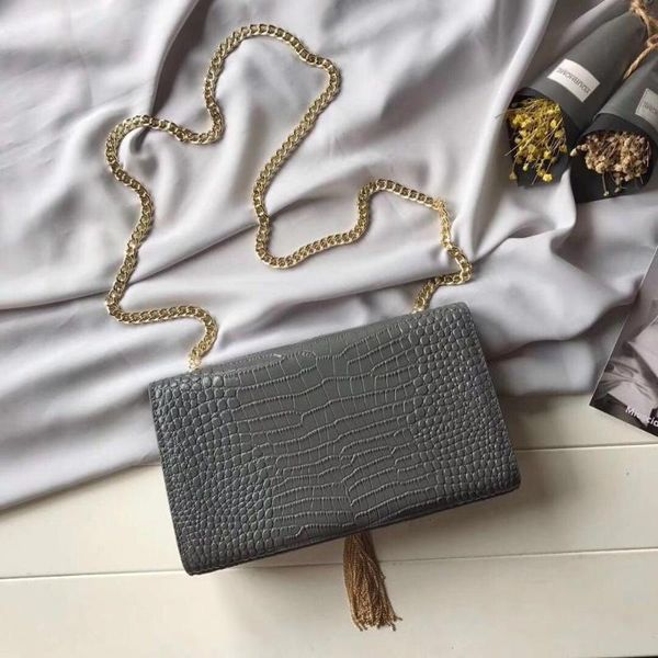 ladies shoulder messenger bag crocodile pattern leather handbag square women crossbody cross body