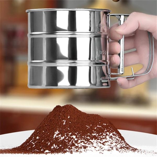 stainless steel kitchen flour handheld screen mesh strainer siev icing sugar cocoa powder semi-automatic baking tools & pastry
stainless steel kitchen flour handheld screen mesh strainer siev icing sugar cocoa powder semi-automatic baking tools & pastry