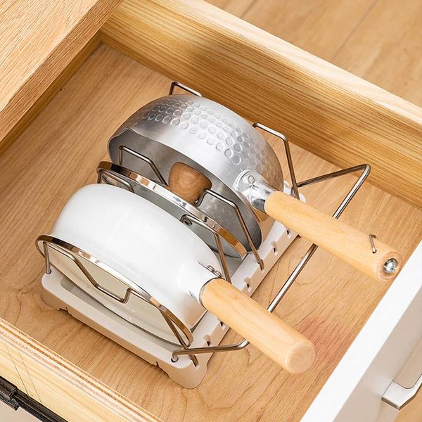kitchen cookware storage rack pan lid organizer adjustable bakeware holder stainless steel pantry cabinet & organization
kitchen cookware storage rack pan lid organizer adjustable bakeware holder stainless steel pantry cabinet & organization