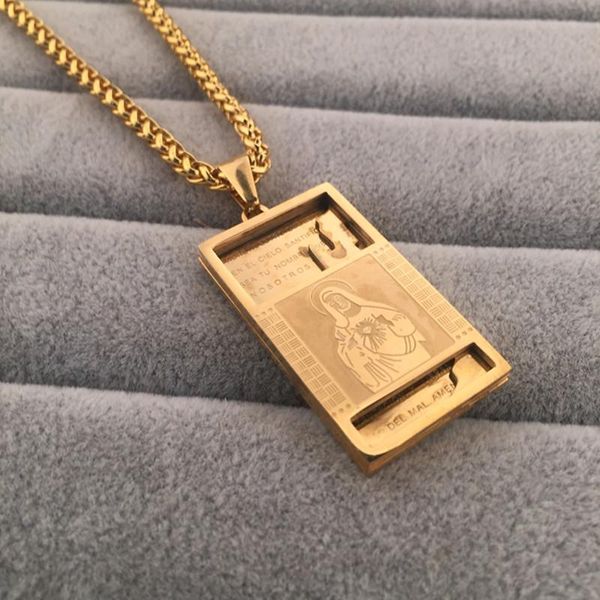 pendant necklaces iced out stainless steel micro virgin mary square charm dog tag necklace fashion hip hop jewelry, Silver
pendant necklaces iced out stainless steel micro virgin mary square charm dog tag necklace fashion hip hop jewelry, Silver