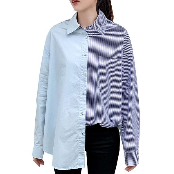 patchwork blue stripe blouse women korean chic long sleeve shirts boyfriend loose pink casual ladies outerwear streetwear women's blou, White
patchwork blue stripe blouse women korean chic long sleeve shirts boyfriend loose pink casual ladies outerwear streetwear women's blou, White