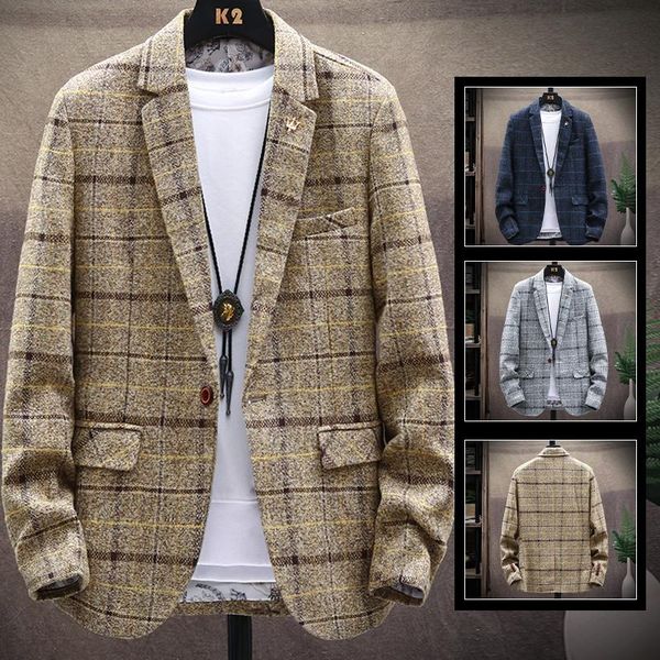 men's suits & blazers 2022 autumn and winter casual fashion plaid suit jacket business office, White;black
men's suits & blazers 2022 autumn and winter casual fashion plaid suit jacket business office, White;black
